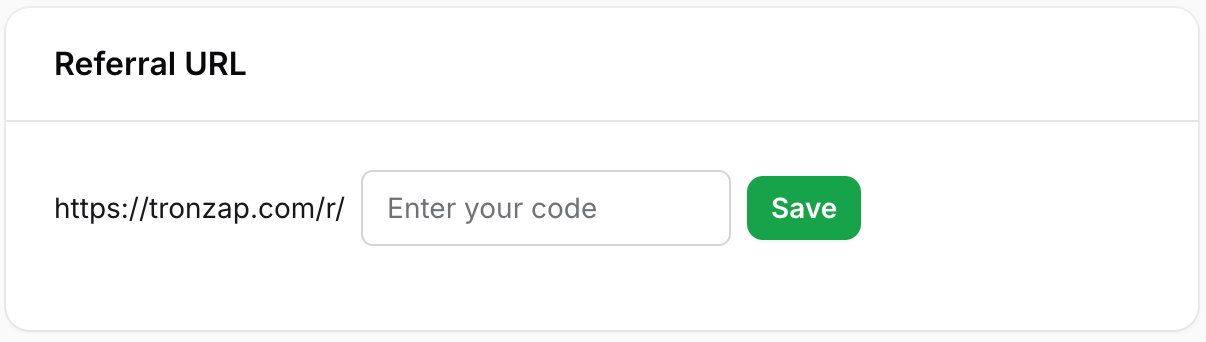 Referral earnings page